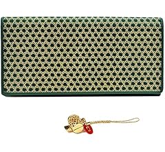 Amazon | [SakuraZen] 麻の葉 印伝 財布 メンズ 長財布 本 鹿 革 和柄 和装 江戸 吉祥 柄 ウォレット 日本製 (白漆  六文銭) | SakuraZen | 財布